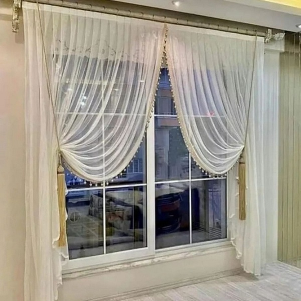پرده حریر ساده واقعا زیبا و دیدنی